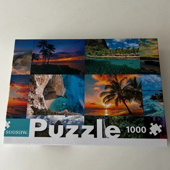 Seesaw Puzzle 1000 pieces Tropical Destinations (Box set is complete) - Picture 1 of 3
